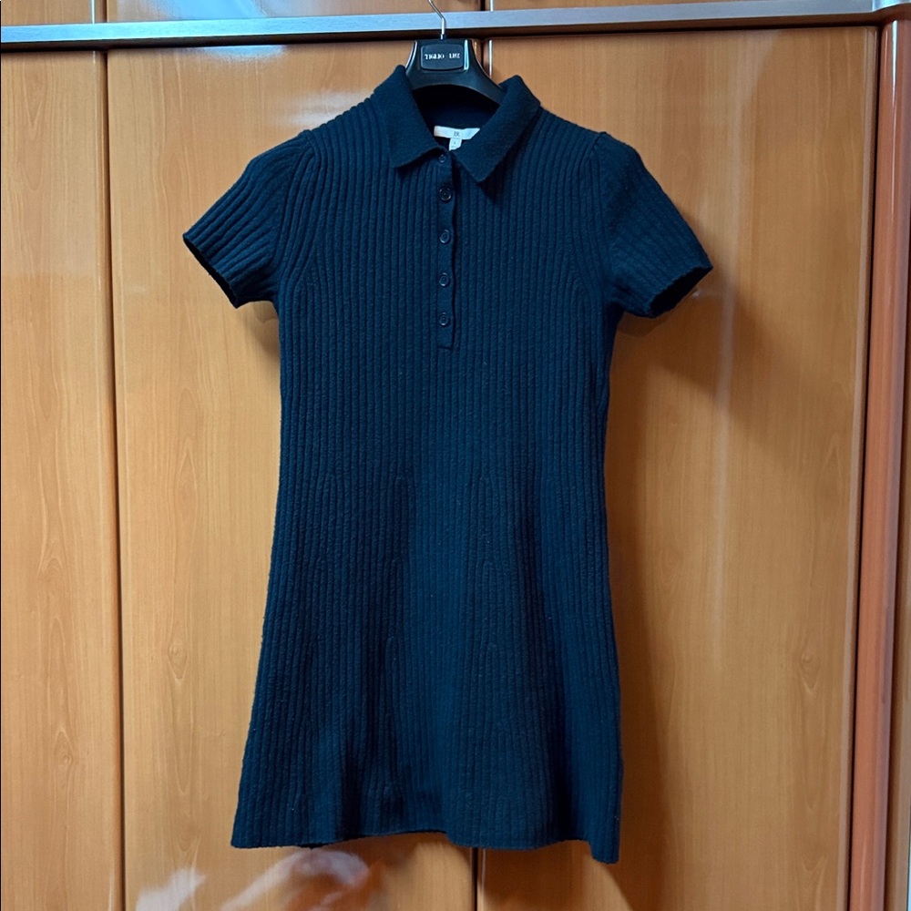 Banana Republic Dark Blue Ribbed Maxi Dress